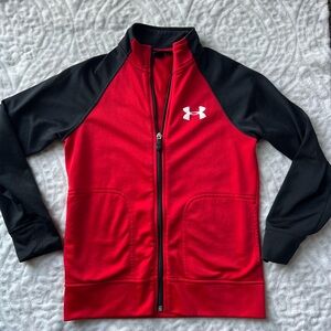 Under Armour Kids Red and Black Full-Zip Jacket